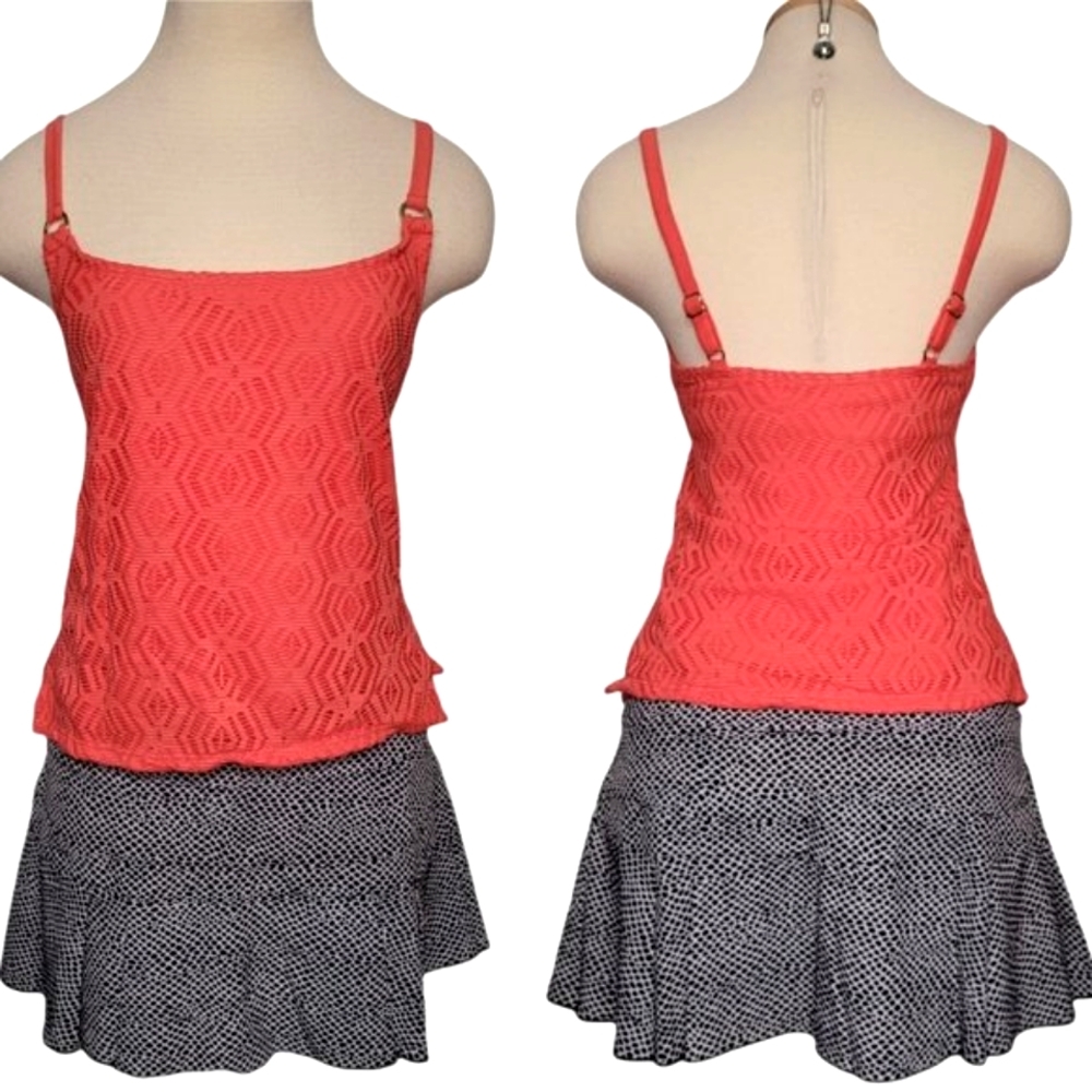 Island Escape Coral Tankini Swim Top